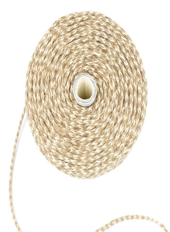 Bobbiny Natural Round Braided Jute Twine Rope Linen Twine Rustic String Cord Rope DIY Rope Party Wedding Gift Wrapping Cords Thread and Other Projects | White Mix | 4mm, 100 Meters - Image 4